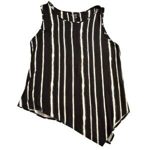 Ruff Hewn Grey Womens Light Weight Soft Sleeveless Blouse-Black-XL-GUC